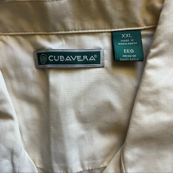 Mens Guayabera- Cubavera- Shirt- Ivory Size XXL Fiesta Mariachi Wedding - Picture 3 of 8